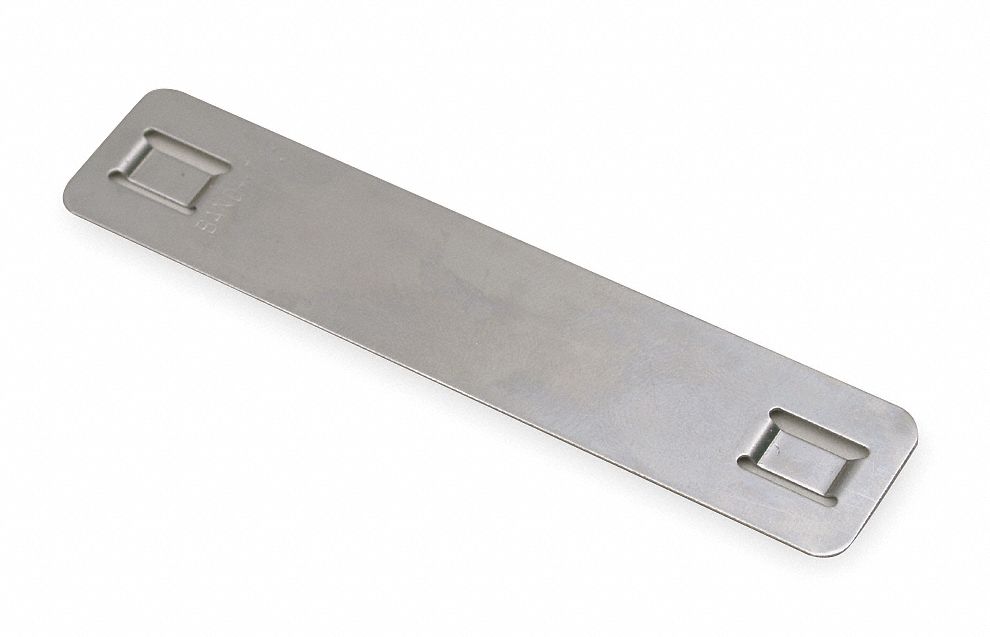 Blk Tag, 3/4 x 3-1/2 In, Sil, 304 Sst, PK50
