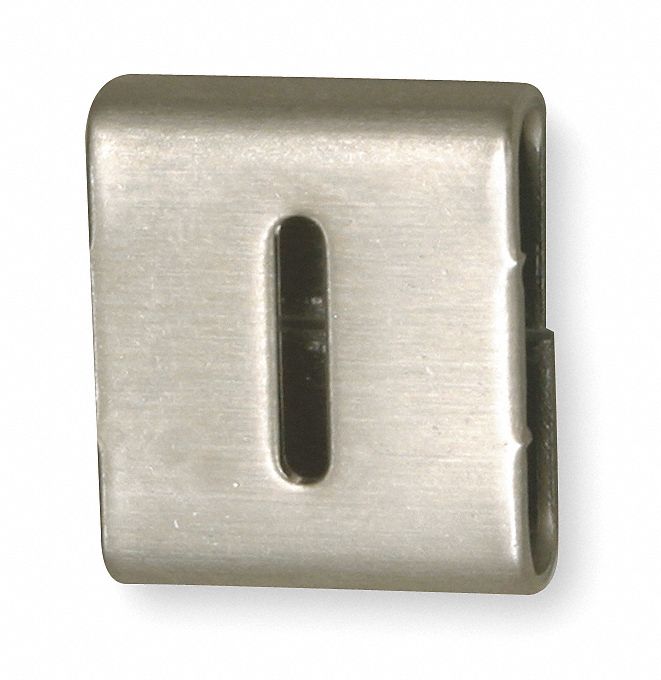Ltr I/1 Tag, 0.446 x 0.376 In, Sil, Sq, PK25