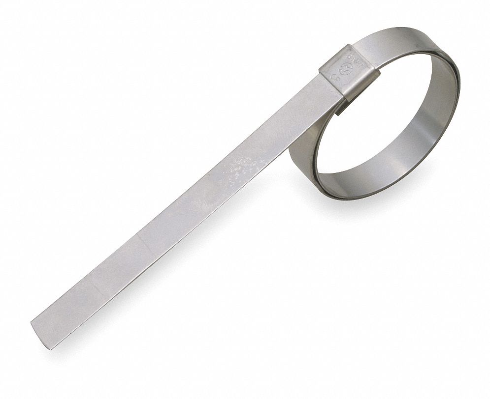 Band Clamp, SS, Min.Dia.9/16In., PK10