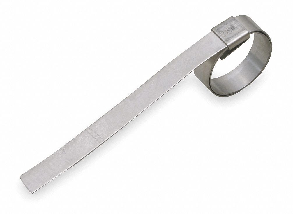 Band Clamp, SS, Min.Dia.9/16In., PK10