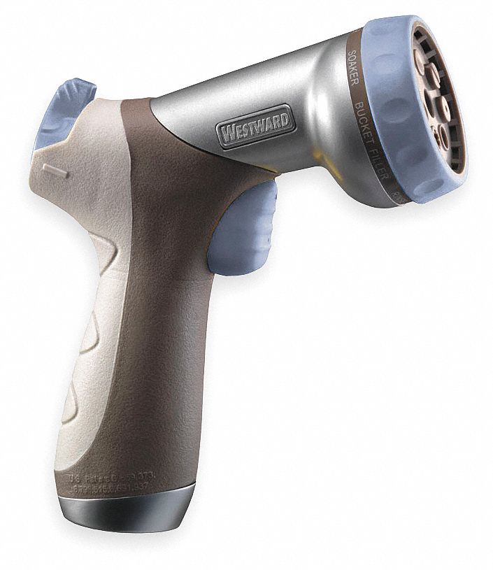 Garden Hose Nozzle, Soft Grip, 6 In, 
