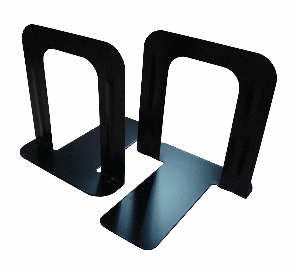 Reinforced Bookend, Steel, Black, PK2