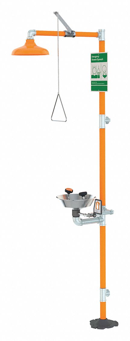 Drench Shower With Face/Eyewash, 16 In. W