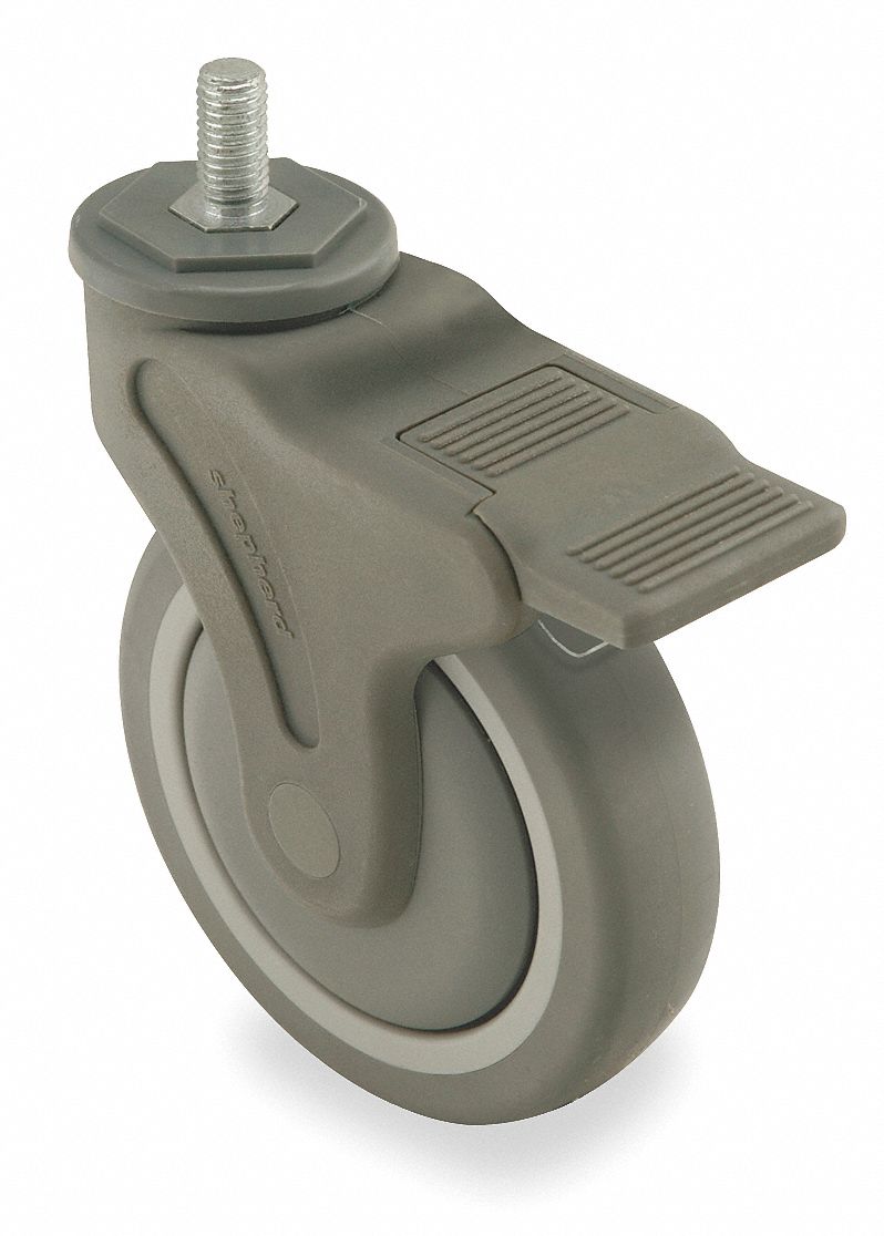 Swivel Stem Cstr w/Totl Lock, 5 In, 280 lb