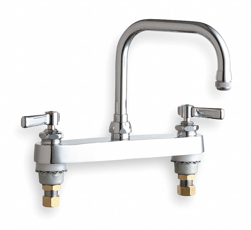 Lavatory Faucet, 2H Lever, Spout 6 1/4 In