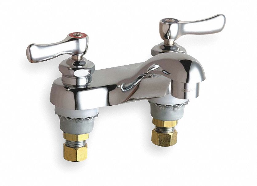 Lavatory Faucet, 2H Lever, Spout 4 In