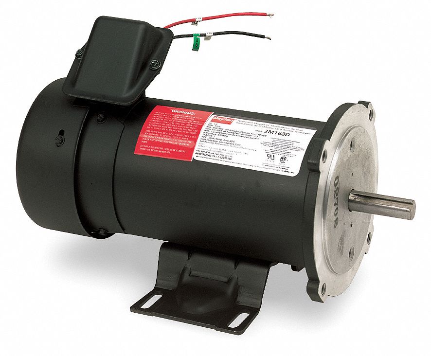 DC Motor, PM, TEFC, 1/2 HP, 1750 rpm, 180VDC