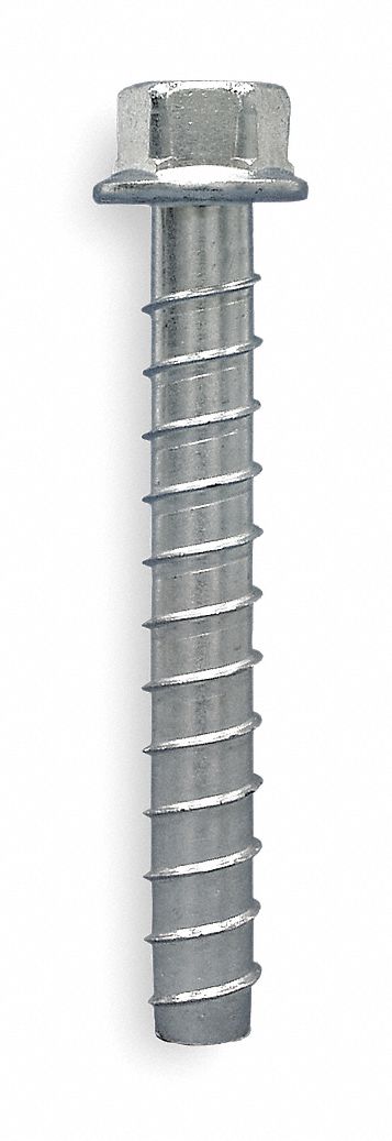 Screw Anchor, Zinc, 1/2x5 L, Pk 20