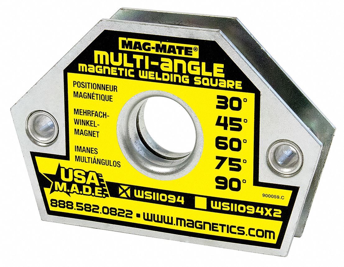 Magnetic Welding Square, 3 3/8x2 9/16x1/2