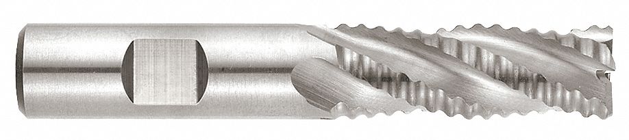 End Mill, Roughing, Co, 3 In, 10 FL, Sq End