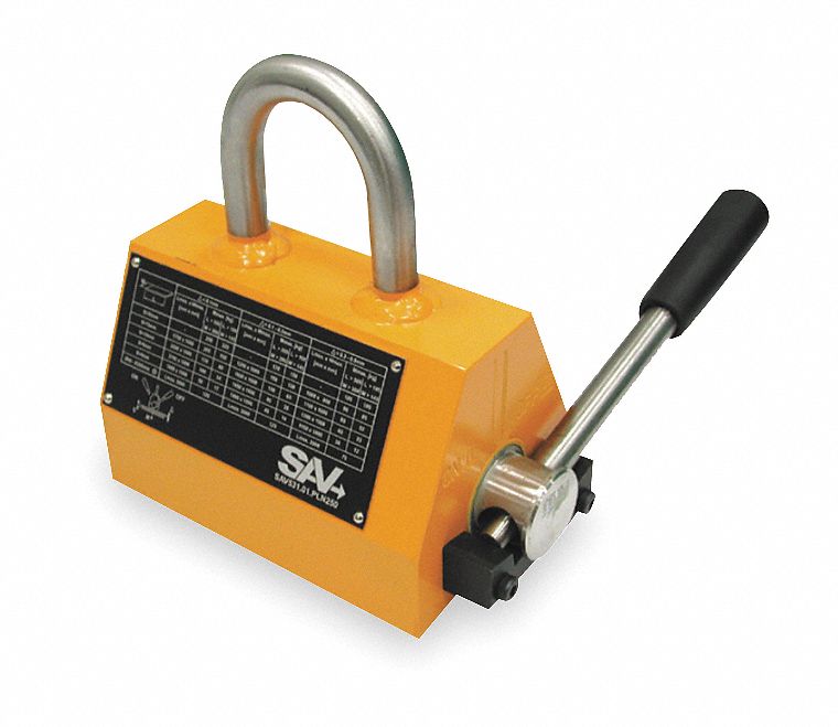 Lifting Magnet, 550 lb Cap, 6 In OAL