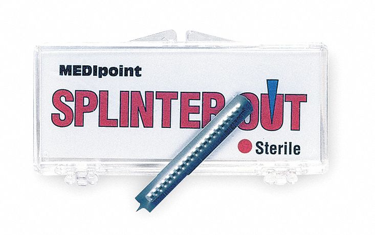 Splinter Remover, Steel, PK 10