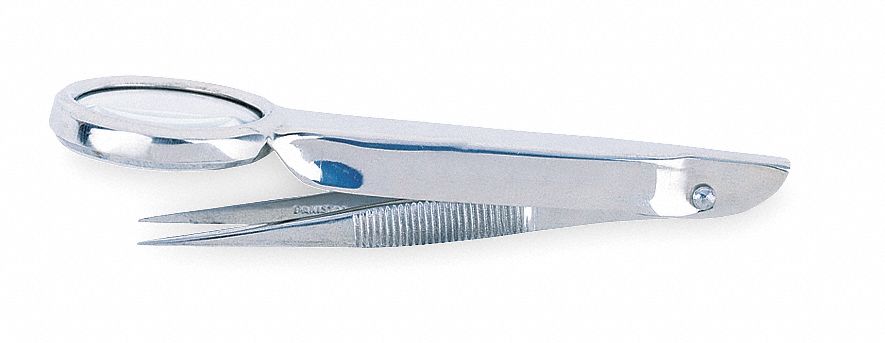Tweezers With Magnifier, Steel