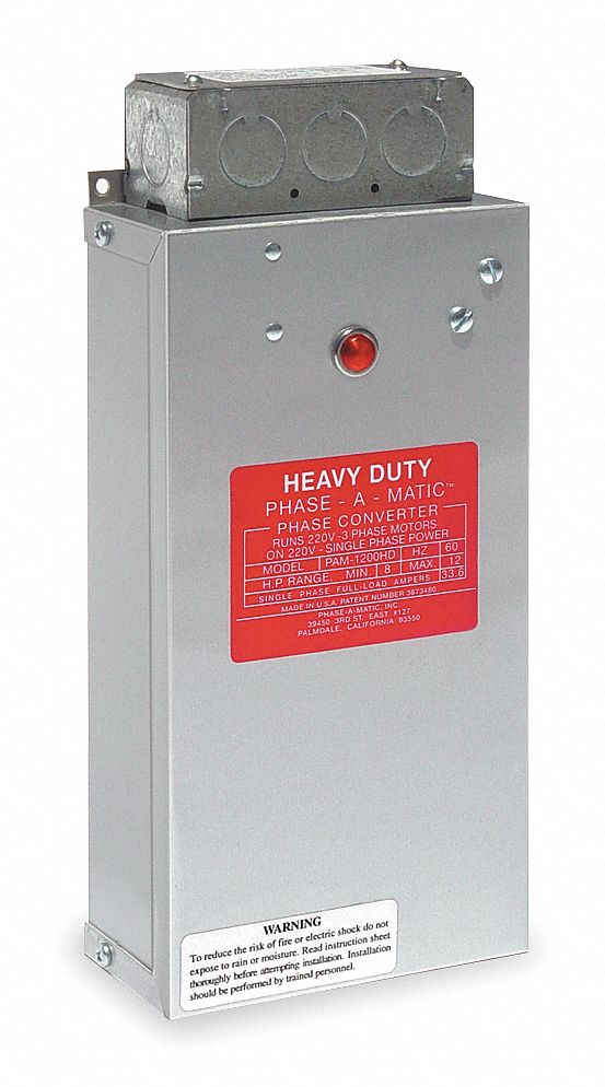 Phase Converter, Static, 3-5 HP