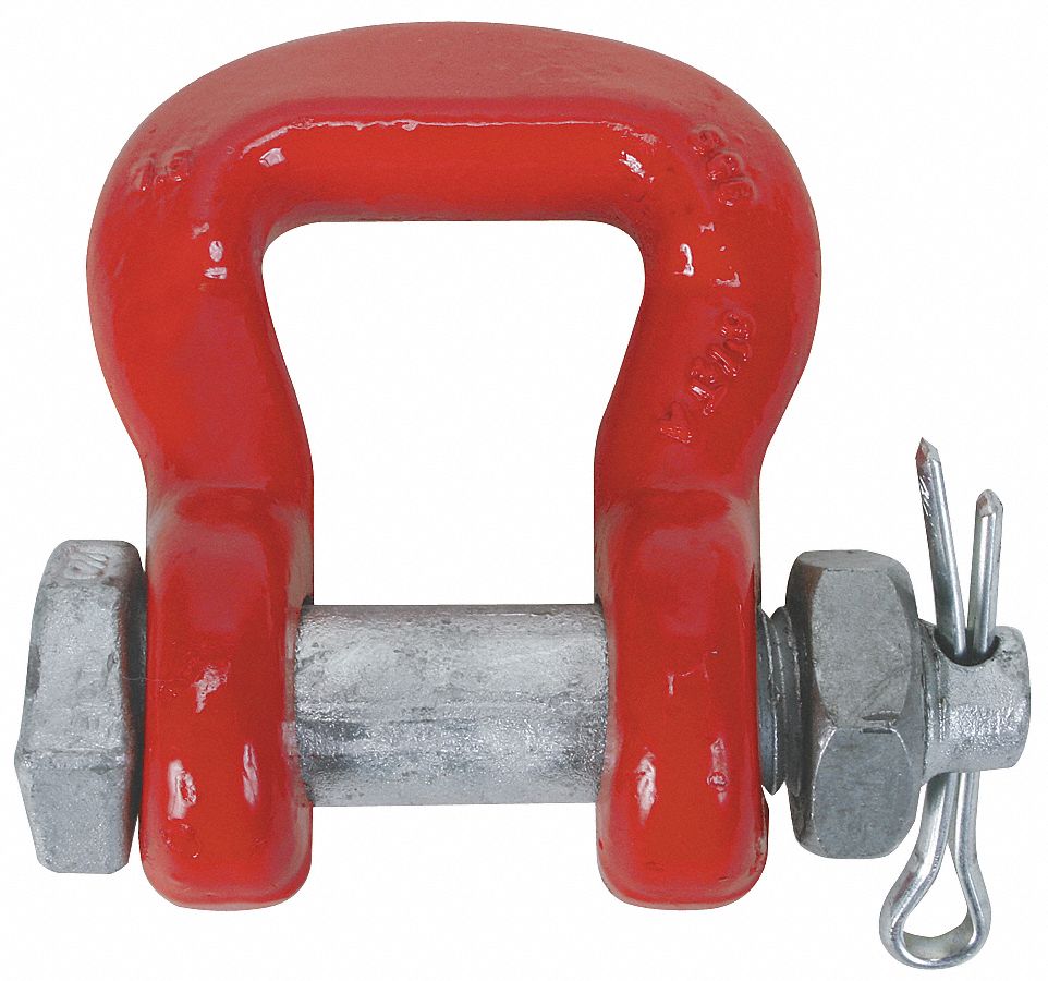 Web Sling Shackle, Safety Pin, 13, 000 Lb