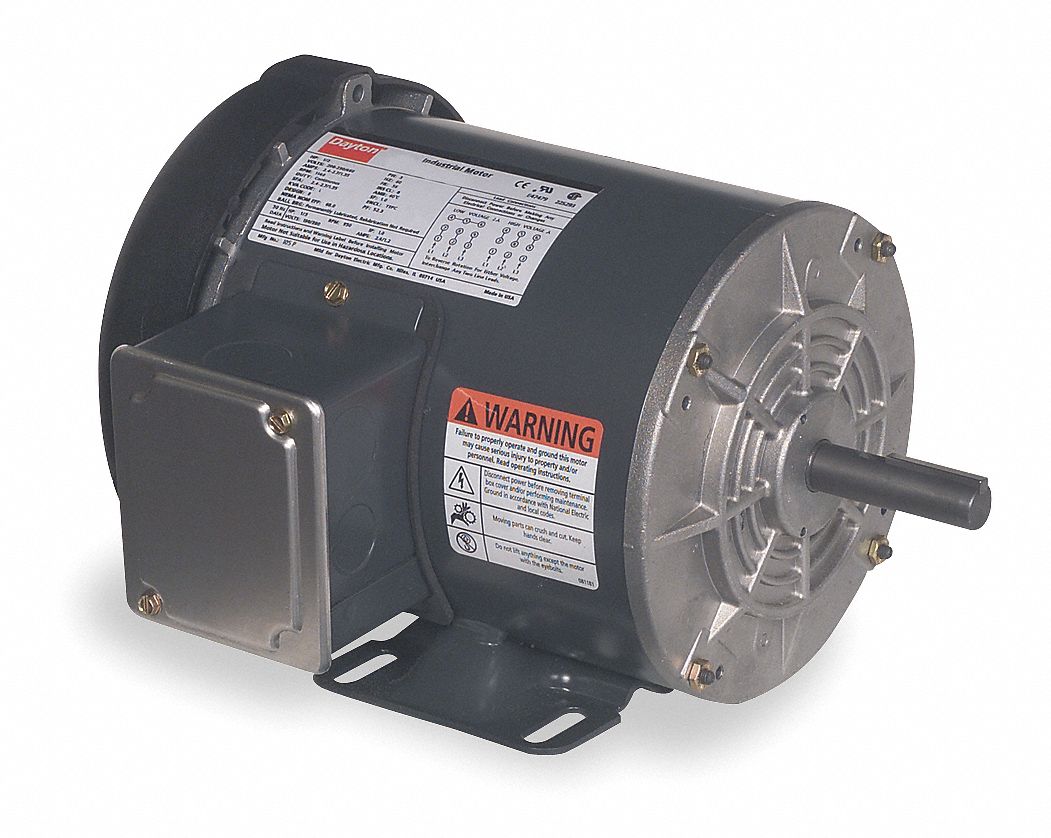 Mtr, 3 Ph, 2 HP, 1725, 208-230/460V, Eff 82.5