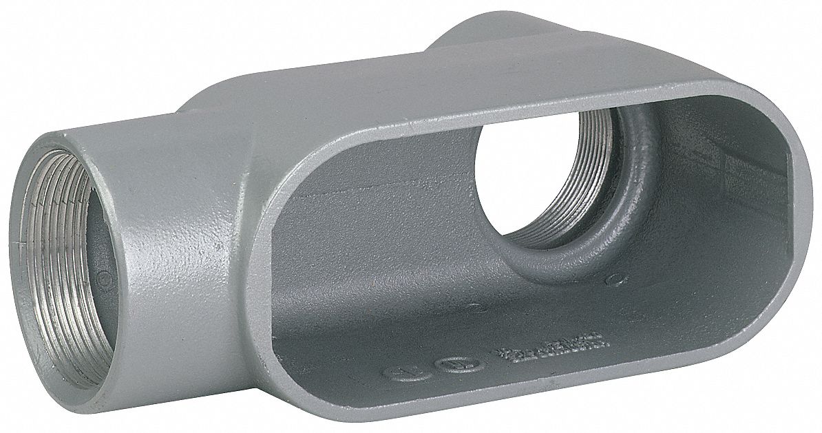 Conduit Body, LB Style, 1 1/2 In, Gray Iron