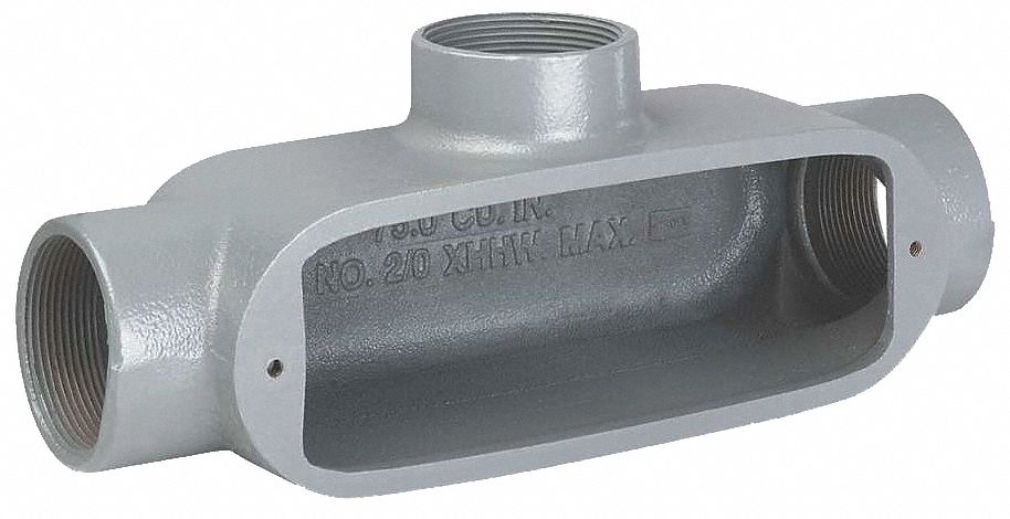 Conduit Body, T Style, 3/4 In, Aluminum