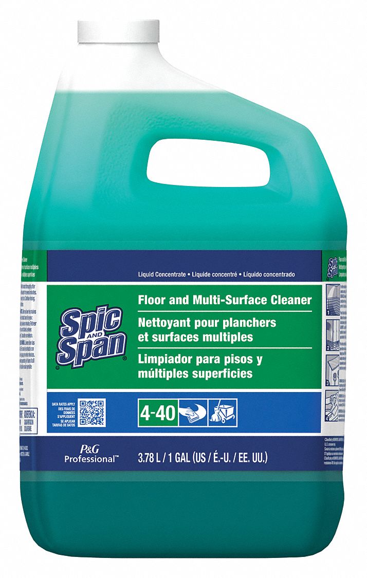Floor Cleaner, 1 gal., Green, PK 3
