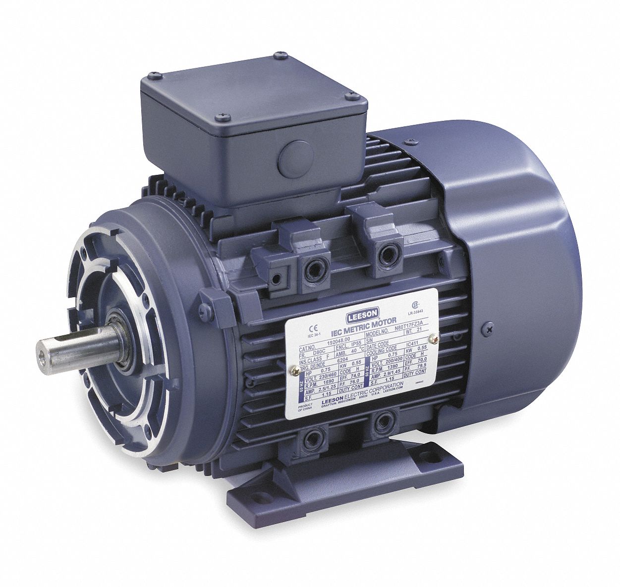 Metric Motor, 230/460V, Ball, B3/B14