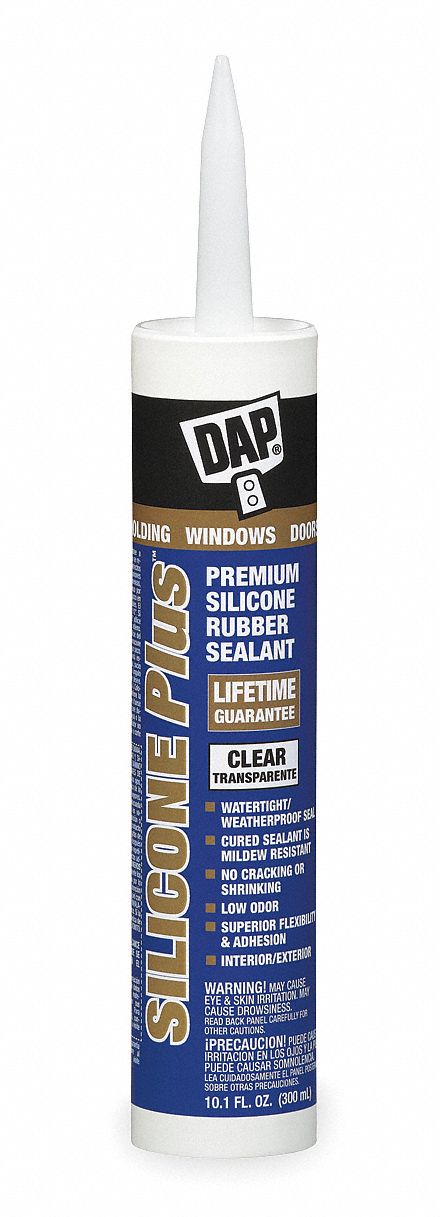 Sealant, Silicone, Clear, 10.1 Oz