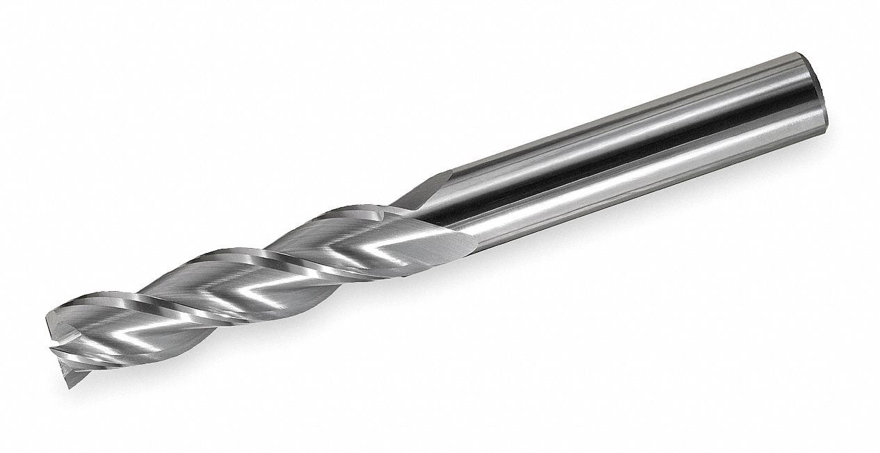 End Mill, Carbide, 3/4, 3 FL, SGL Sq End, CC