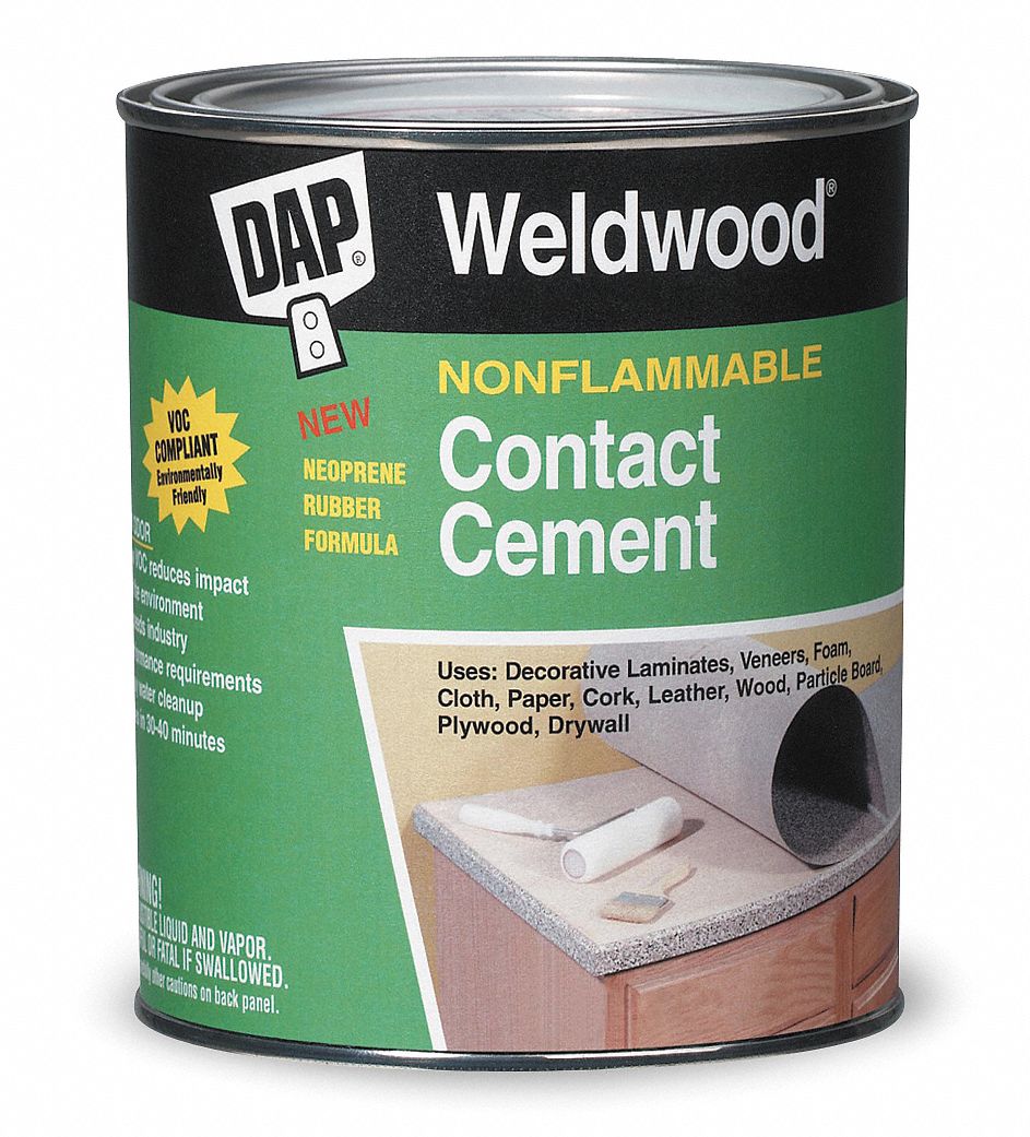 Contact Cement, 1 Quart, Non Flammable