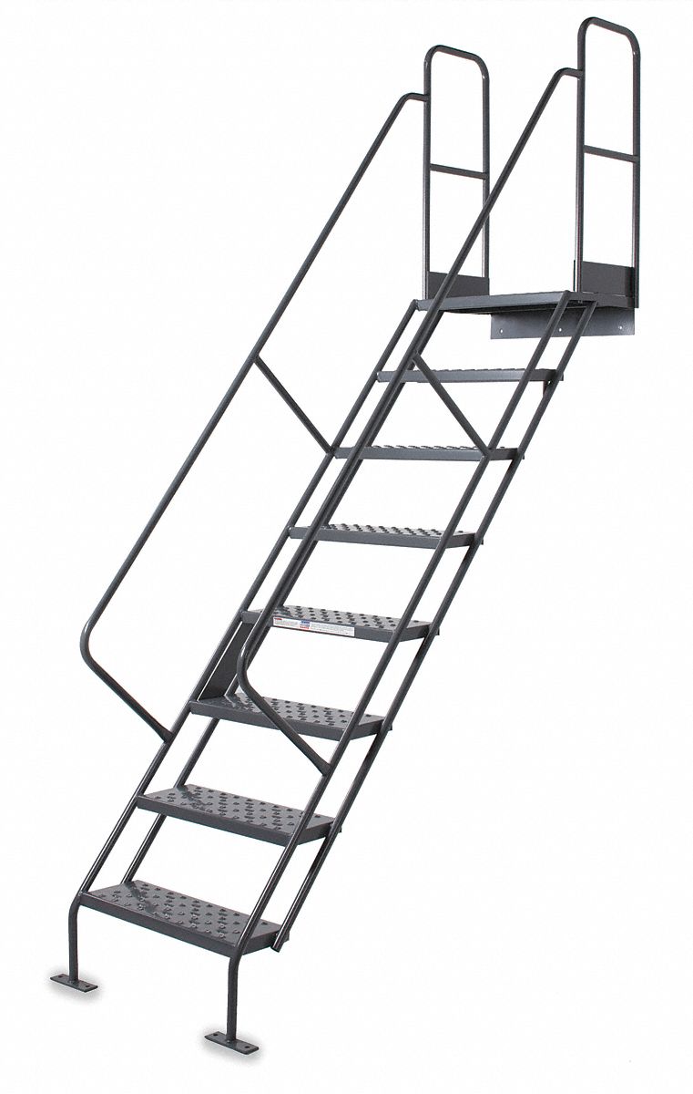 Stair Unit, Steel, 8 Steps, 450 lb. Cap.