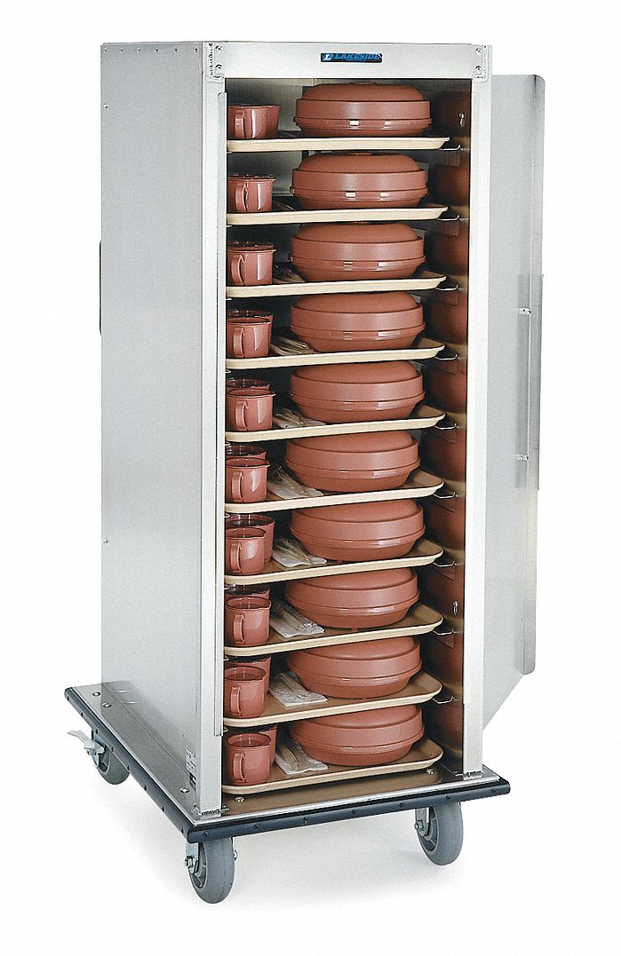 Tray Delivery Cart, Stainless, 34x51x41
