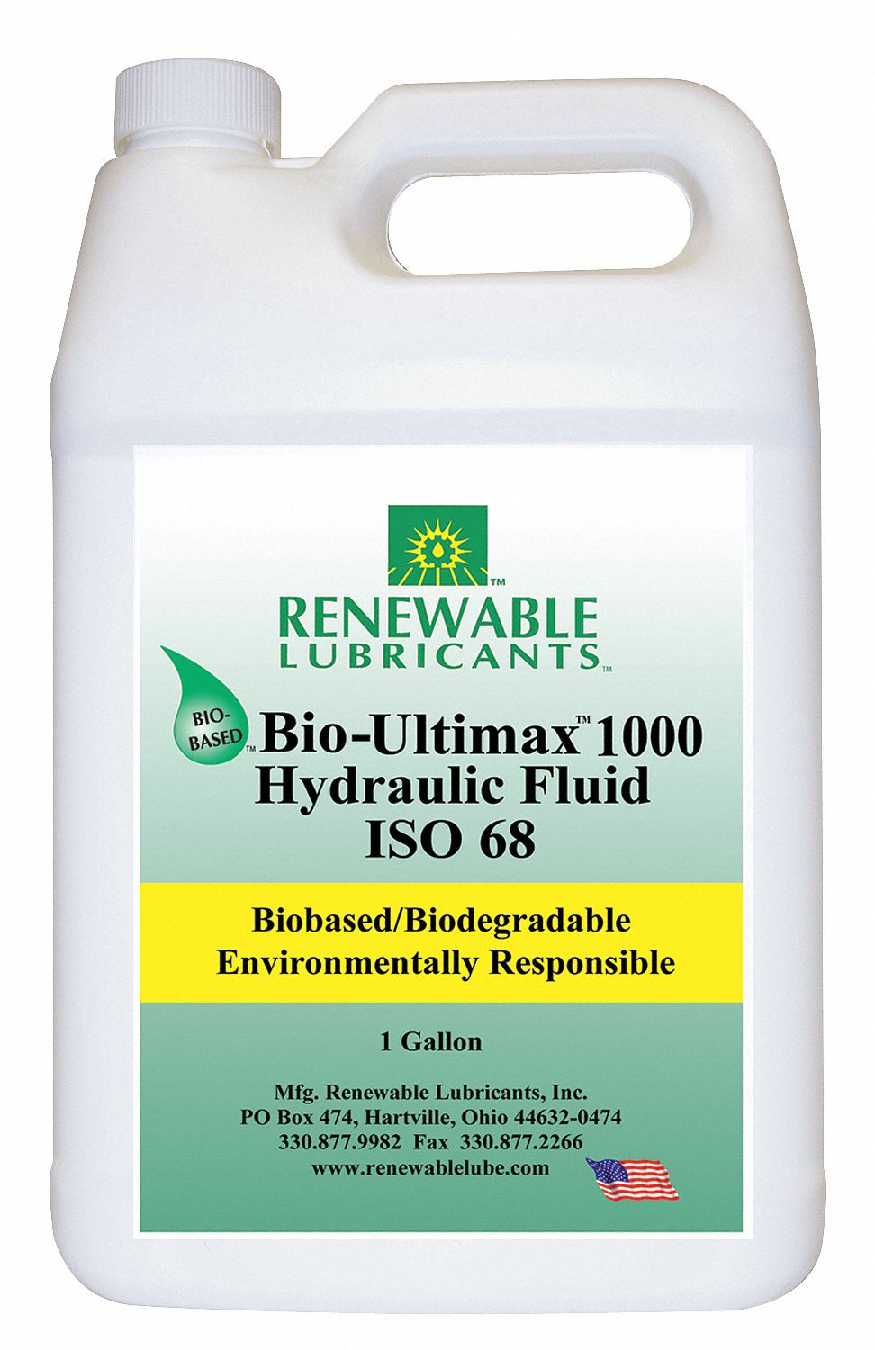 Hydraulic Oil, Bio, Ultimax 1000, 1 Gal, 68