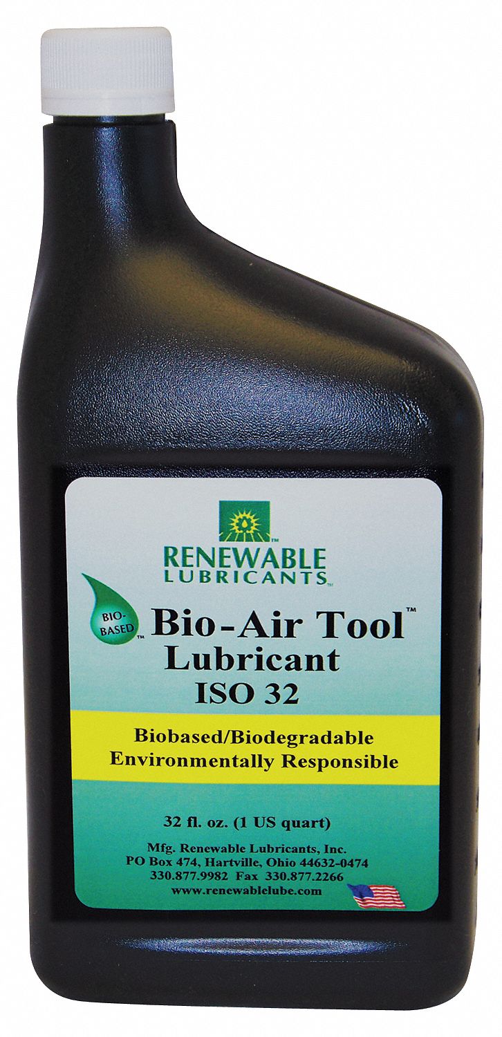 Air Tool Lube, ISO 32 Biodegradable, 32 oz