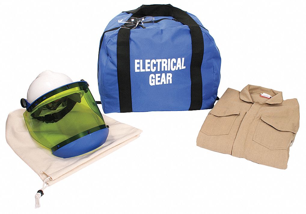 Flame-Resistant Coverall Kit, Kha, XL, HRC2