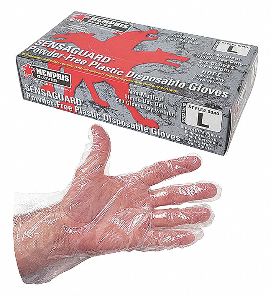 Disp. Gloves, Polyethylene, M, Clear, PK500