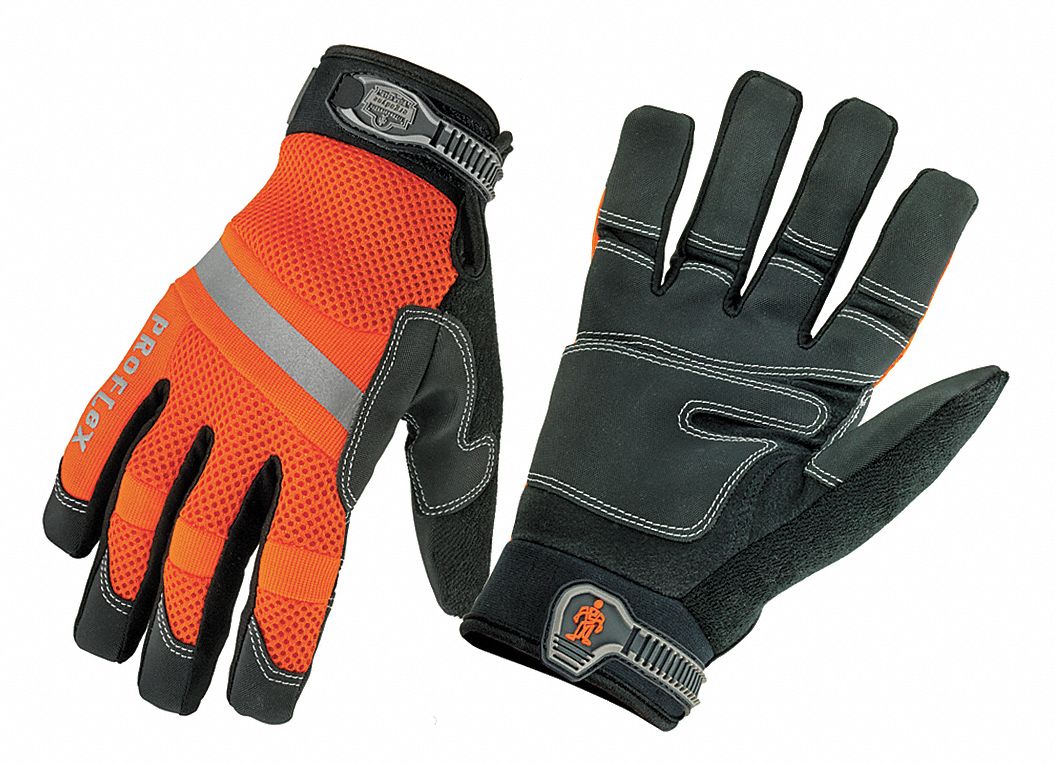 Cold Protection Gloves, XL, Orng/Blk, PR