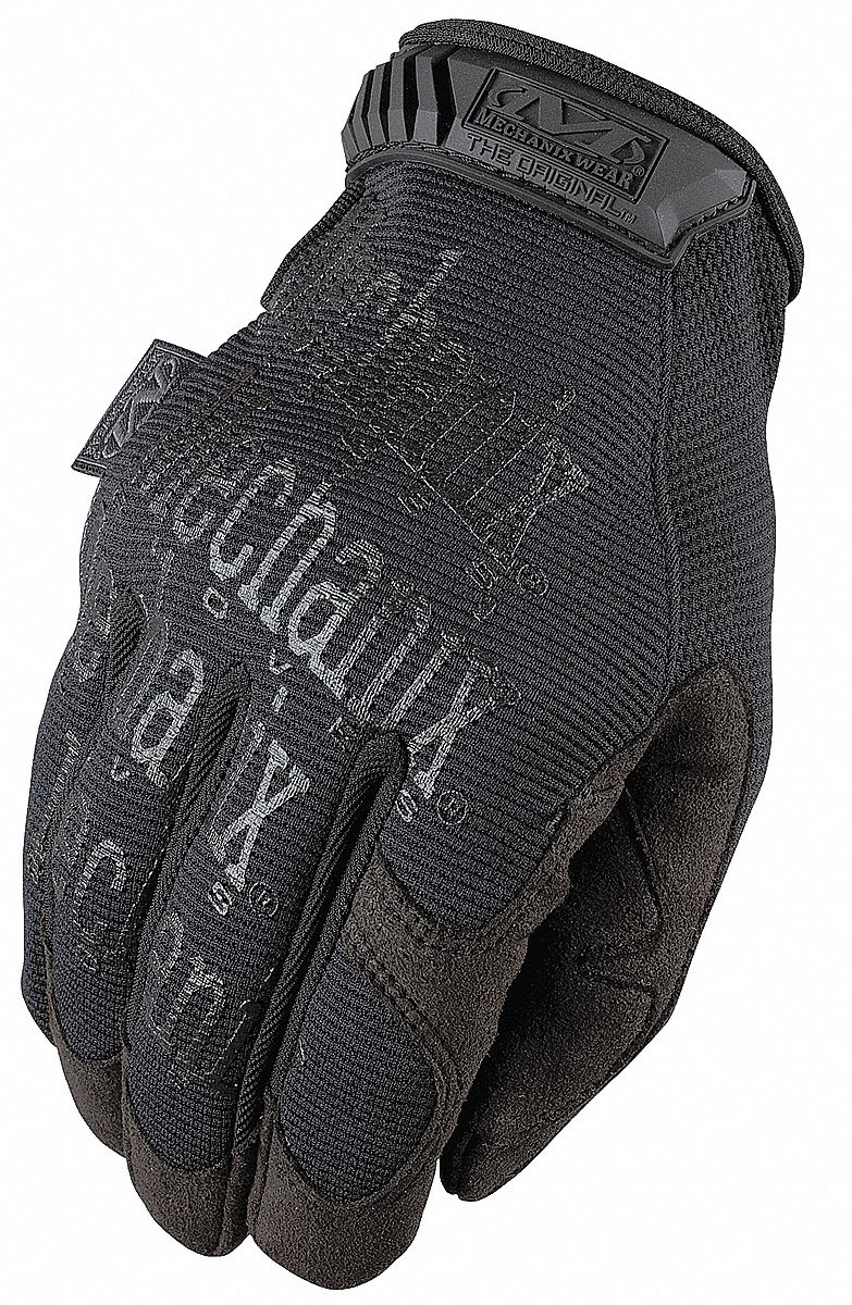 Mechanics Gloves, XL, Black, Smooth Palm, PR
