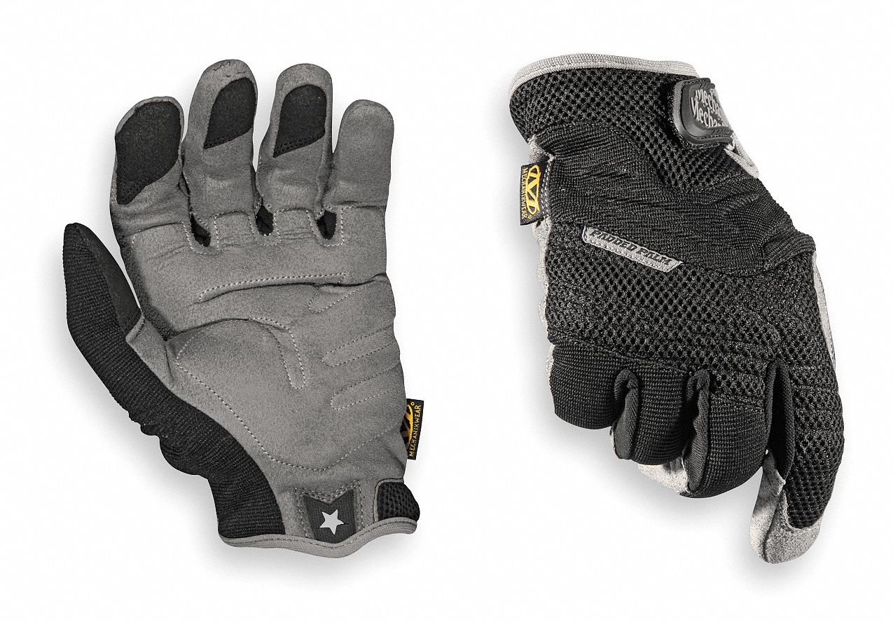 Anti-Vibration Gloves, L, Black, PR