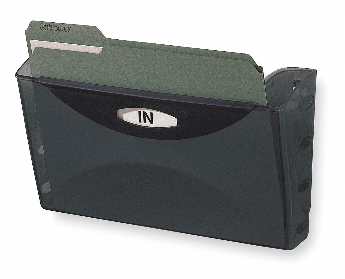 Wall File, Letter, Black, 1 Pocket