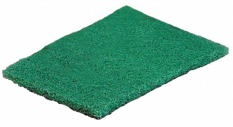 Scouring Pad, Green, 9In L, 6In W, PK15