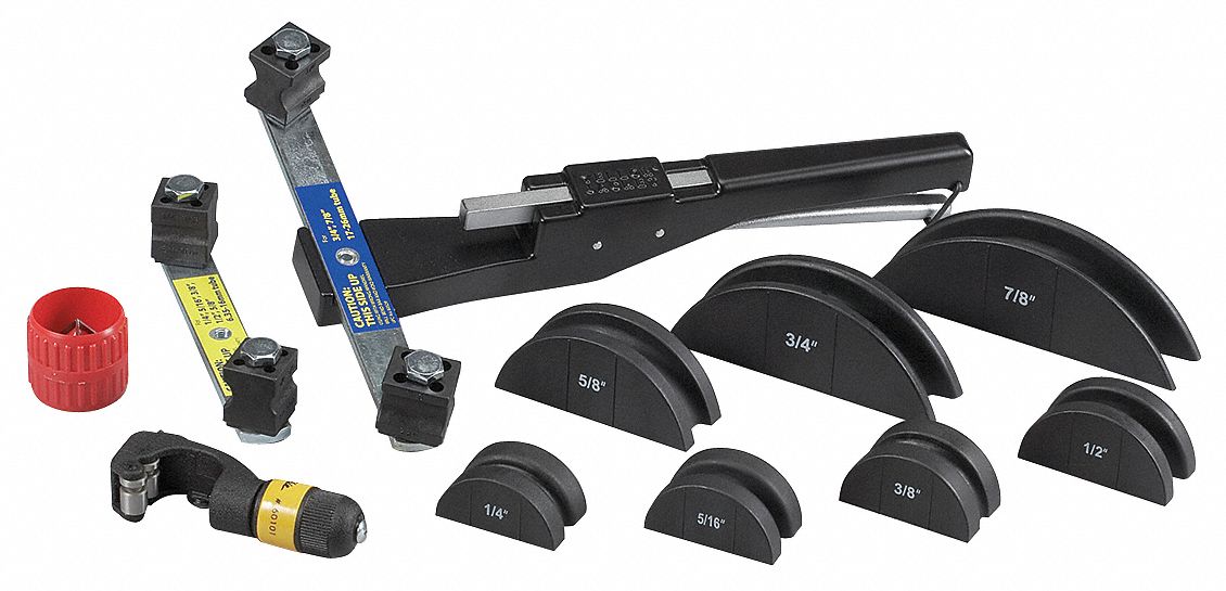 Tube Bender, 3/8, 1/2, 5/8, 3/4, 7/8 In