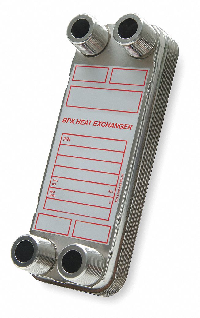 Heat Exchanger, 60 Plates, 0.0159 Gal/Chnl
