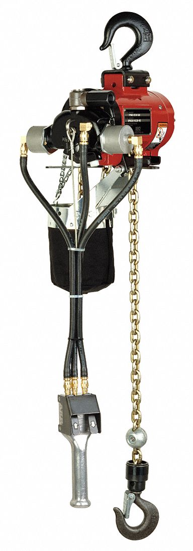 Air Chain Hoist, 2200 lb. Cap., 10 ft. Lft