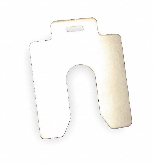 Slotted Shim, B-3x3 Inx0.100In, Pk 5