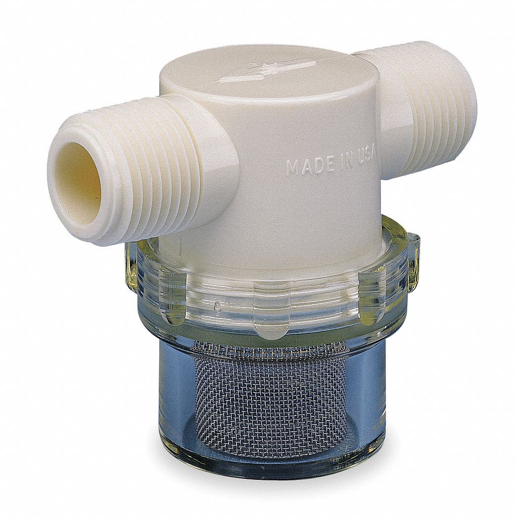 Line Strainer, Low Profile, 1/4 In MNPT