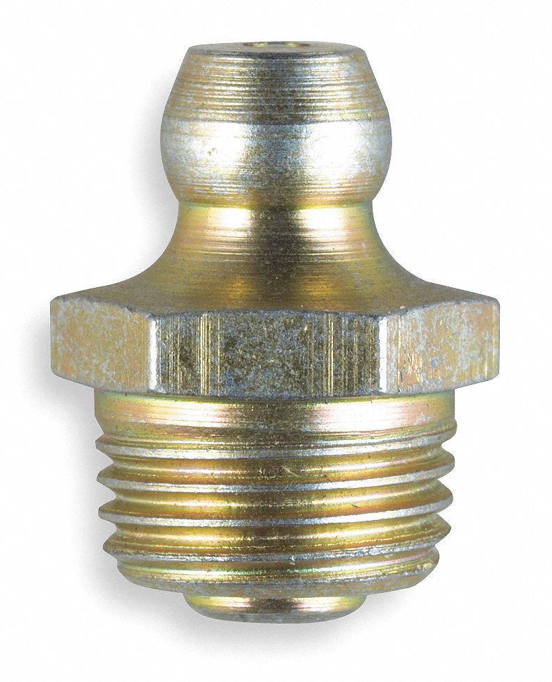 Grease Fitting, Str, OAL 5/8 In, PK10