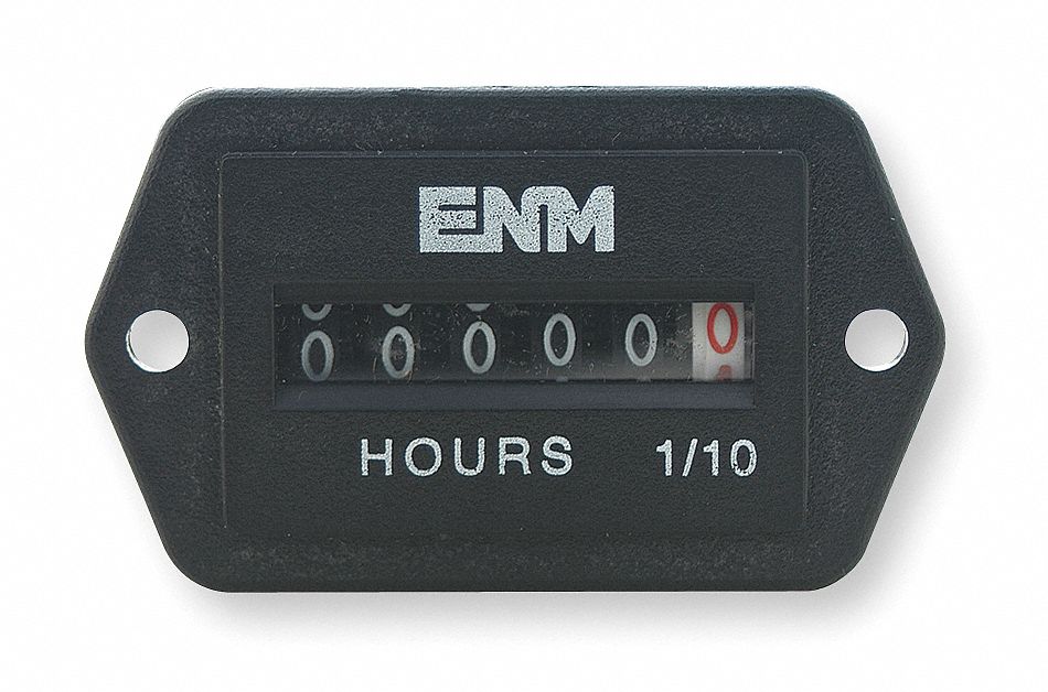 Hour Meter, Electrical, Back Rectangular
