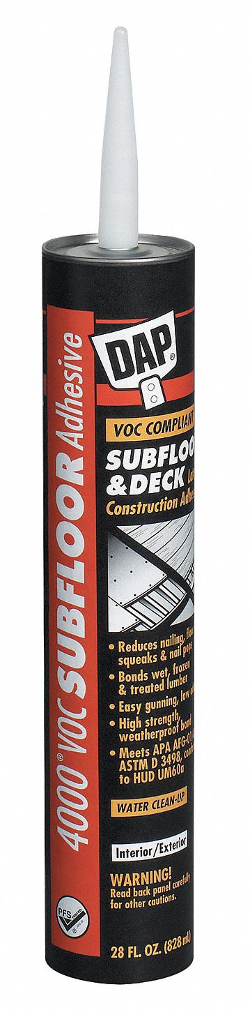 Construction Adhesive, Subfloor and Deck