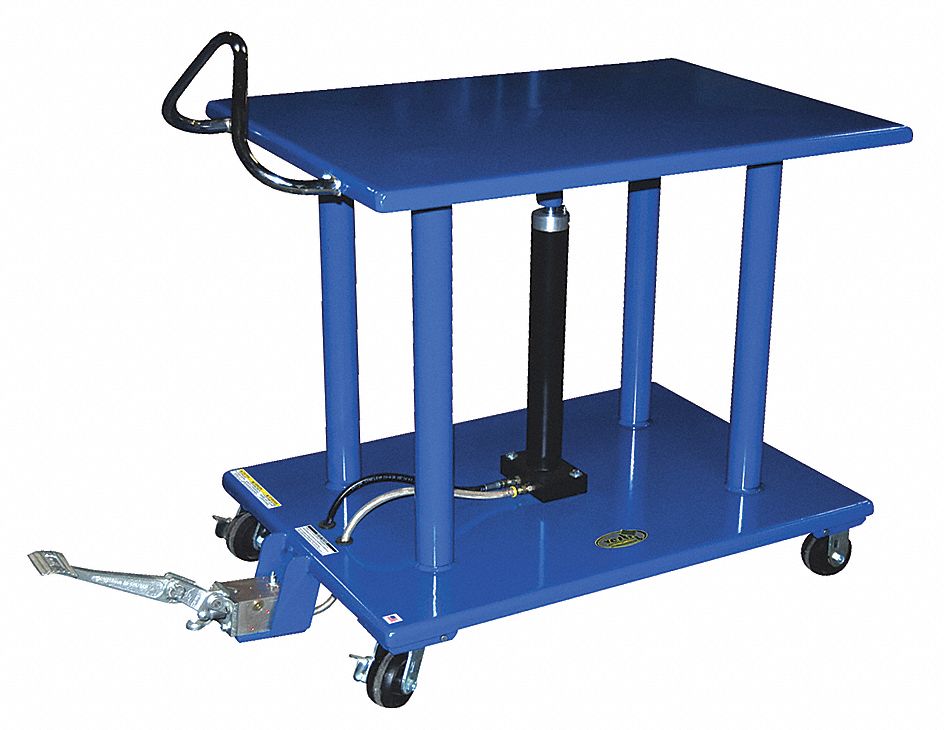 Scissor Lift Cart, 4000 lb., Steel, Fixed