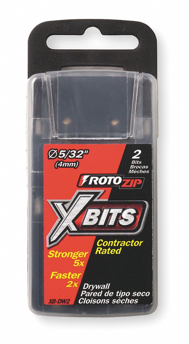 Drywall X Bit, 1/8 In. Dia., HSS, PK 2