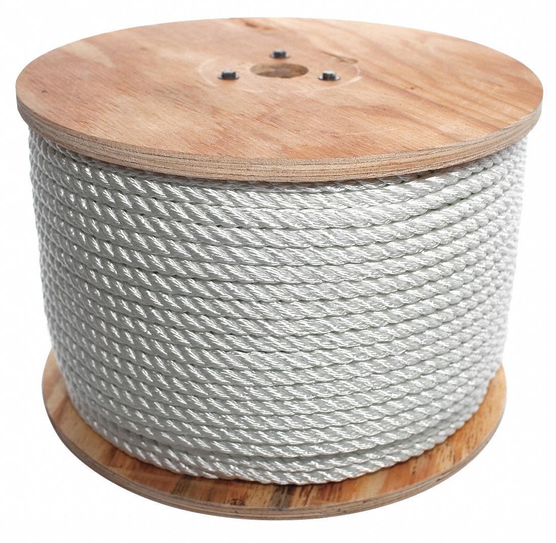 Rope, Nylon, Twisted, 5/8 In. dia., 300 ft L