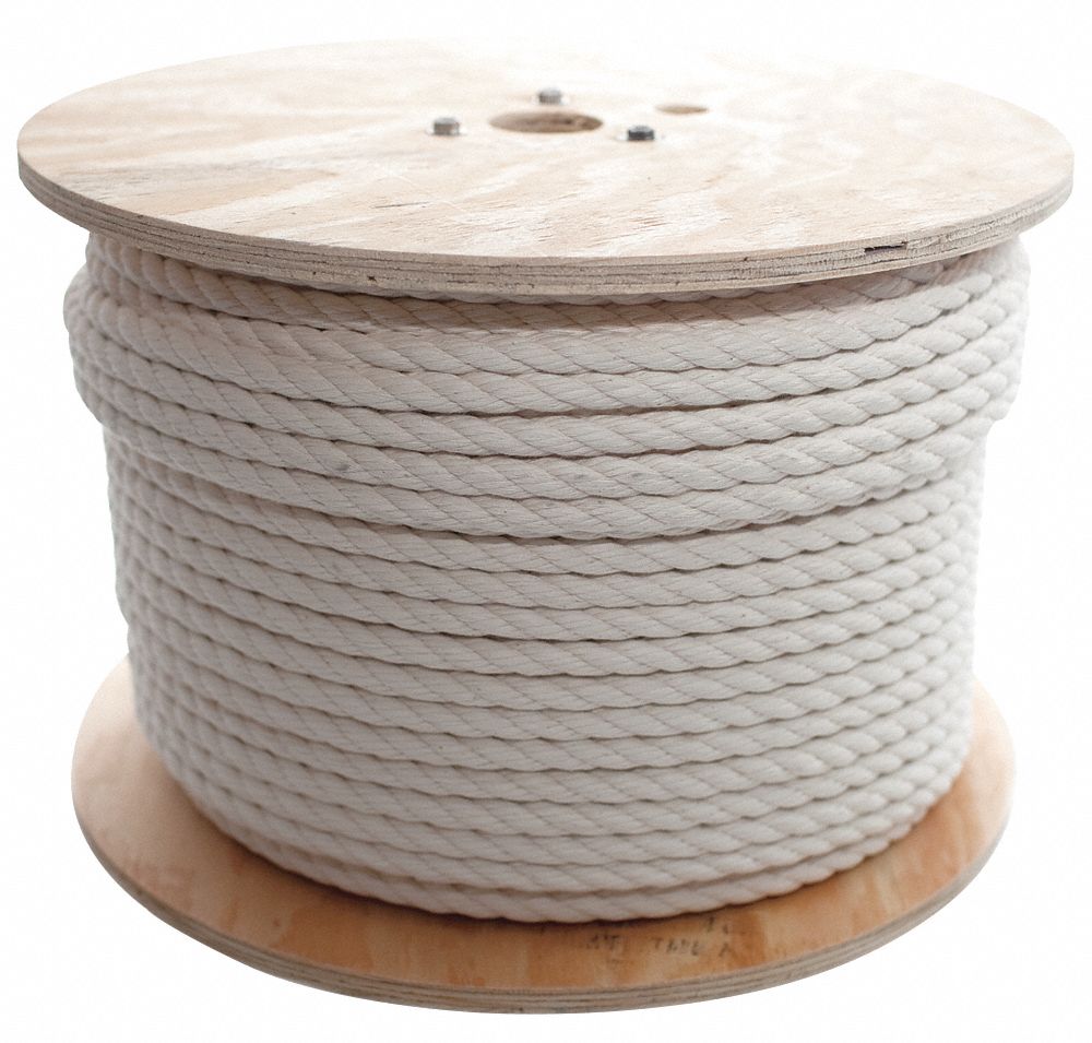 Rope, Cotton, Twisted, 5/8 In. dia., 600ft L
